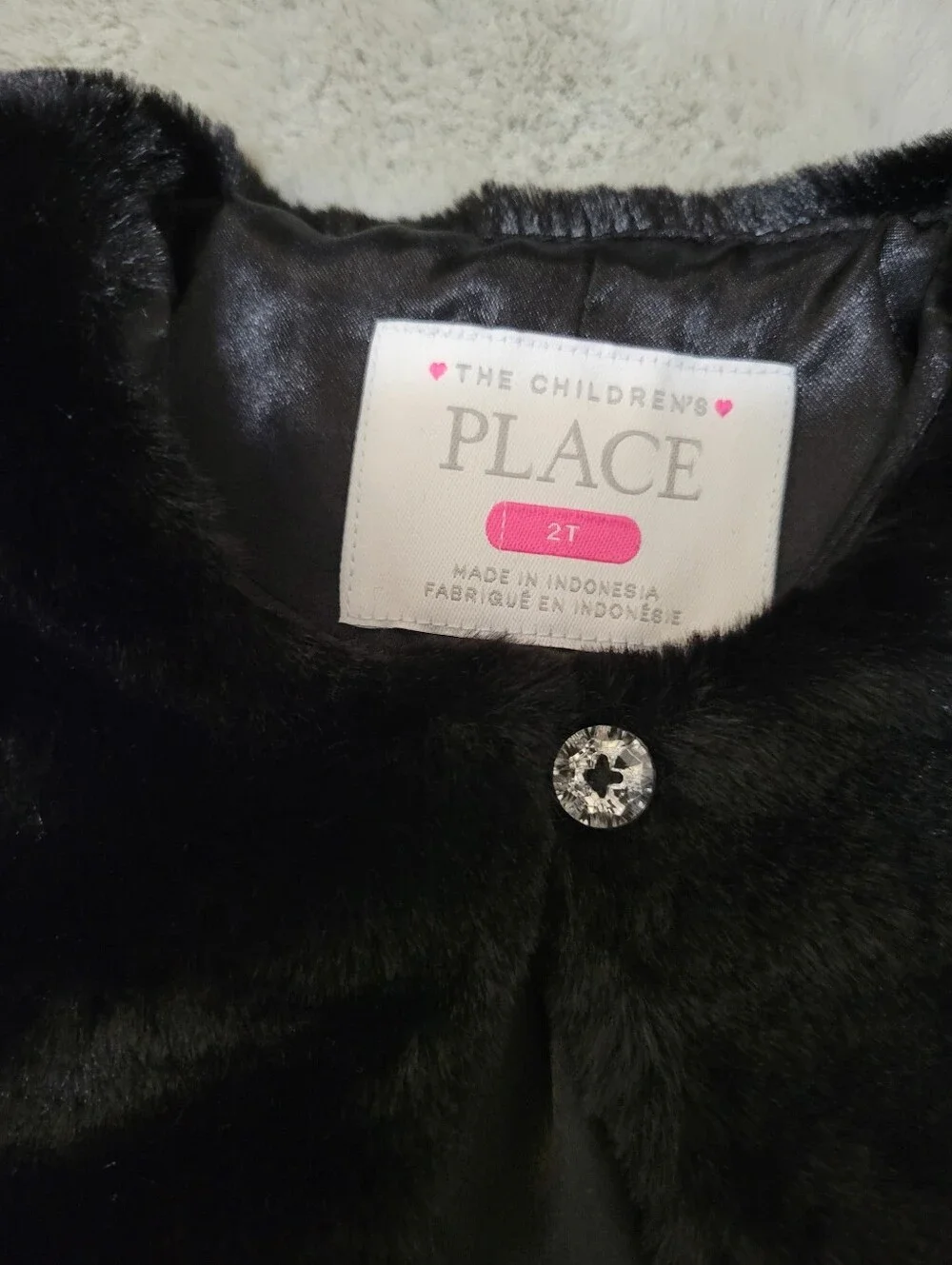 The Children's Place Black Faux Fur Capelet